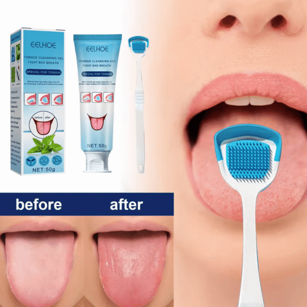 GEL BUCCODENTAIRE EELHOE POUR UNE HALEINE DE BOUCHE FRAICHE + 1 GRATTE LANGUE OFFERTE GRATUITEMENT.